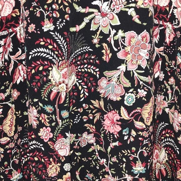 H&M black floral Flounce-sleeved Dress Sz 14 NWOT - Picture 4 of 7